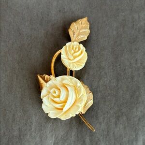 Vintage 14k Gold Fill Rose Brooch